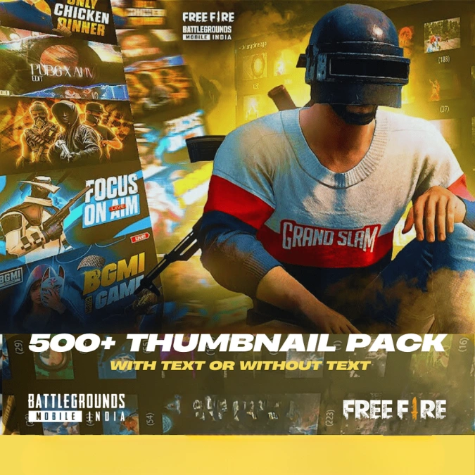 500+ Thumbnail Pack for BGMI
