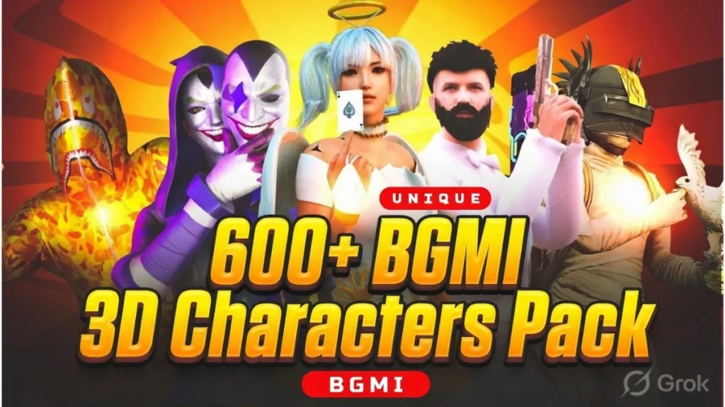 600+ BGMI 3D Characters